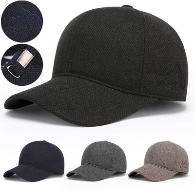 Winter Middle-aged Men's Hat Velvet Thick Warm Ear Protection Outdoor Baseball Cap
