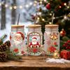 10Pcs PVC DIY Heat Transfer Paper for UV Sublimation Cup Santa Claus 240x110mm