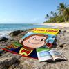 1pc Curious George (6) Beach Towel, Beach and Seaside Swimming Pool Equipment, Fashion Pattern, Rectangular, Travel Essentials