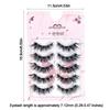 3D Silk Fiber Eyelash Extension Thick Cross Voluminous Lashes Woman's Fashion False Eyelashes