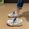 Popular Niche Color Matching German Training Shoes Women's 2025 Spring New Inner Height Increase Breathable Forrest Gump Shoes Pair of Shoelaces Versa