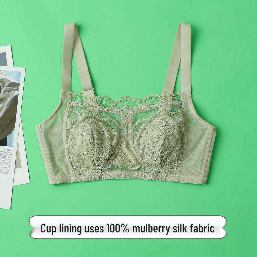 Silk Lace Wireless Bra with Bunny Ear Cups - Summer Style