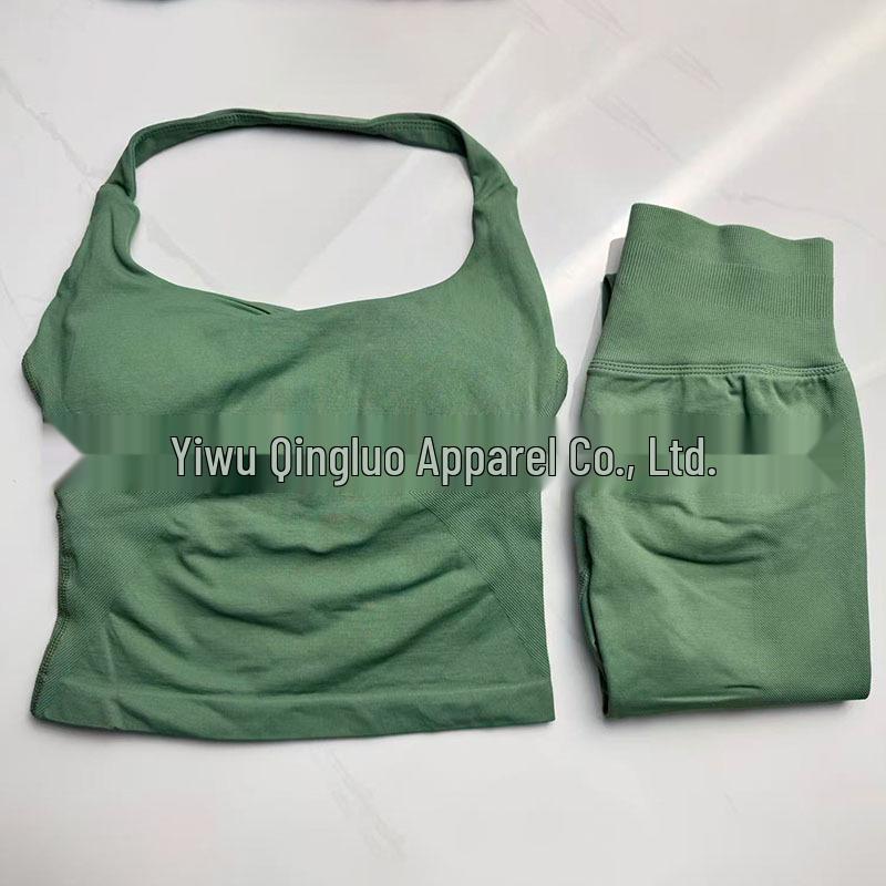 

Безшовний комплект Dfyne: топ для йоги з драпіруванням та шорти для підтяжки сідниць L