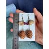 Fruit Earrings - Handmade Natural Dried Fruit Earrings, Retro Chinese Medicine Ethnic Style, for Women.