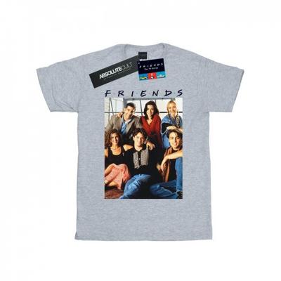 Damen/Damen Gruppenfoto-Fenster Baumwoll-Boyfriend-T-Shirt