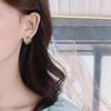 S Silver Needle Opal Earrings Women's Mori Simple Earrings New Foreign Air Cool Ear Jewelry
