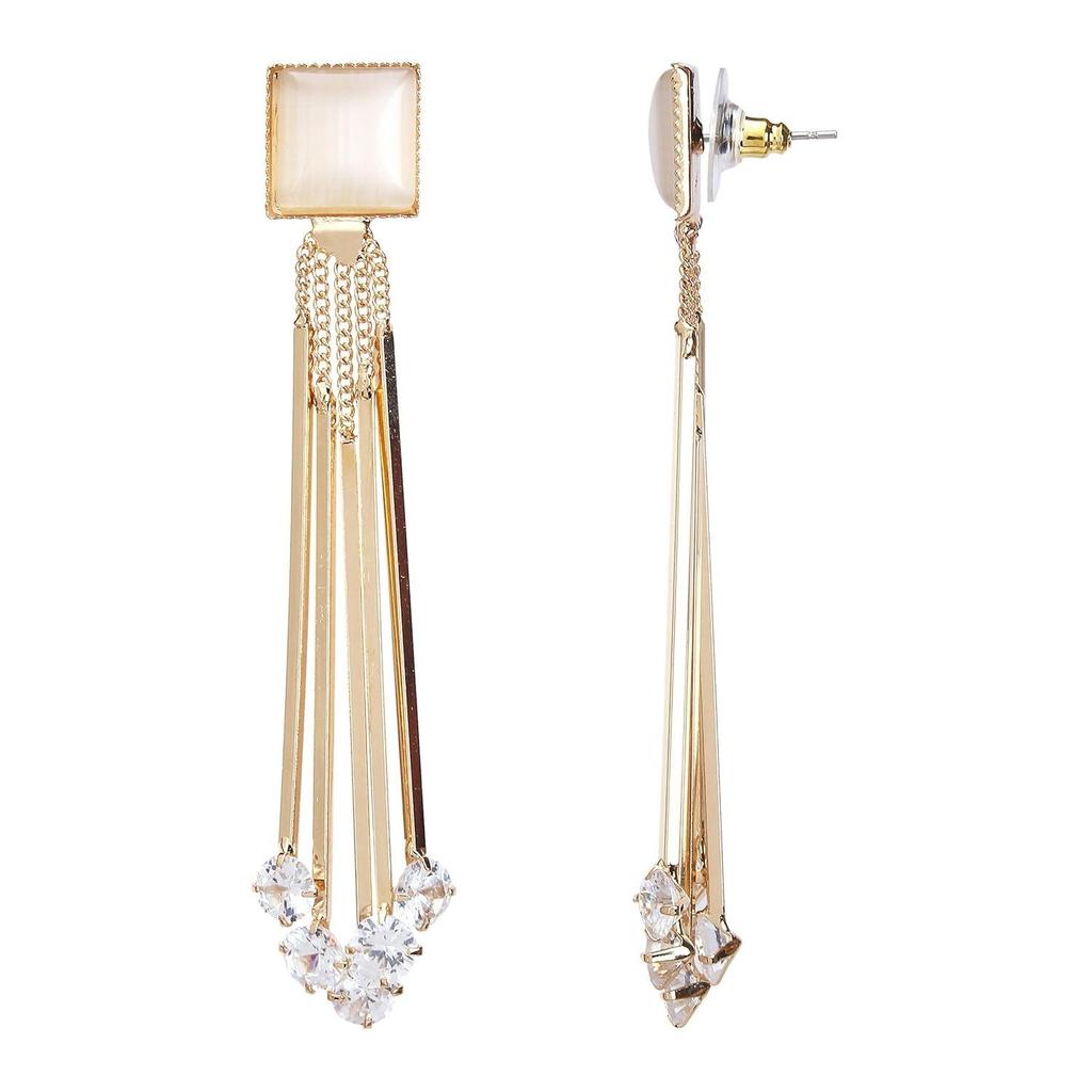 Women's Jewellery Crystal Earrings Gold Plated Dangler Earrings for Girls and Women