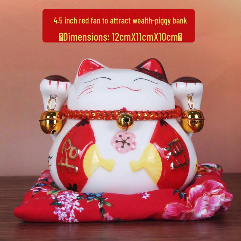 Lucky Cat Ceramic Ornaments - Cute Cartoon Decorations & Creative Gifts