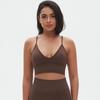Nessaj Women Sports Vest Backless Gym Fitness Underwear Yoga Bra Sleeveless Running Push Up Tank Top