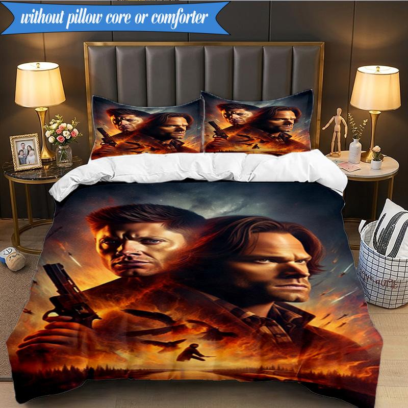 Natural Brother 3pcs K-pop Music Group Bedding set,Ideal for Bedroom, Dormitory,Including Duvet Cover And 2pcs Pillowcases,Fan Gifts