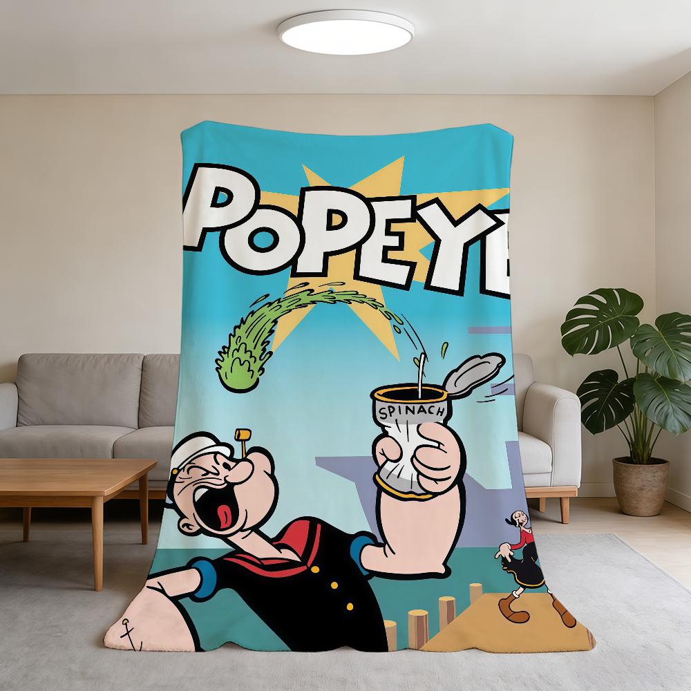 Blanket P-Popeye-ES Super Warm Comfortable Plush Animation Throw Blanket Child Cartoon Home Sofa Bedroom Gift