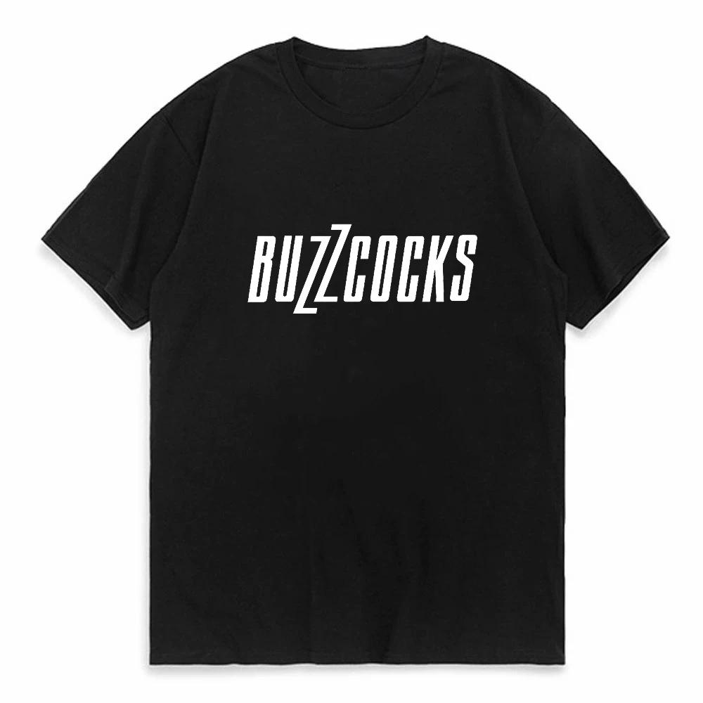 Buzzcocks Unisexs Tshirt British Punk Rock Band T Shirt Harajuku Unisex Short Sleeved Tees Loose Pure Cotton Tops For Male S