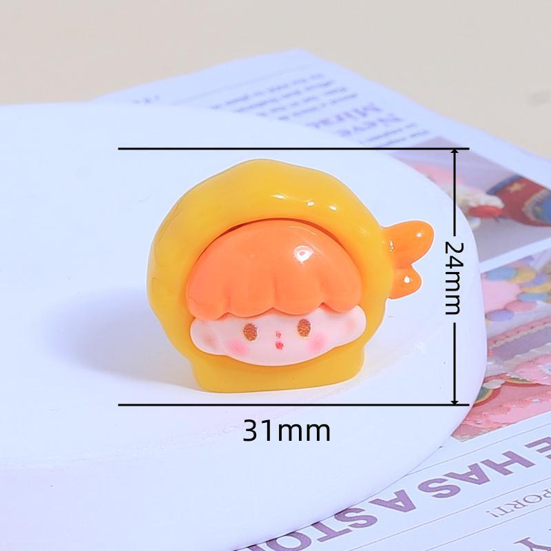 3D Cute Fruit Girl Resin Doll for DIY Jewelry and Crafts