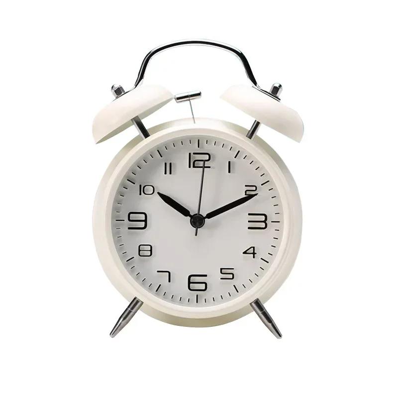 Durable4-Inch Three-dimensional Digital Alarm Clock Creative Classic Silent Student Loud Double Bell Bell