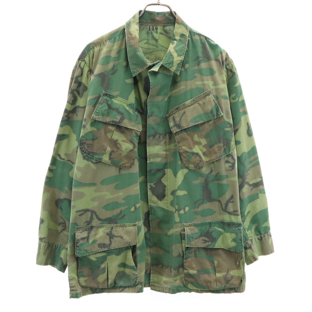 

USMC 60s Jungle Fatigue Vintage DSA 4TH Camouflage Pattern Long sleeve Military jacket Men s Used