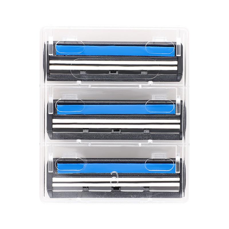 Stainless Seel 6-layer Shaver Blade Manual Shaver for Man 1 Blade Holder 6 Blade Head