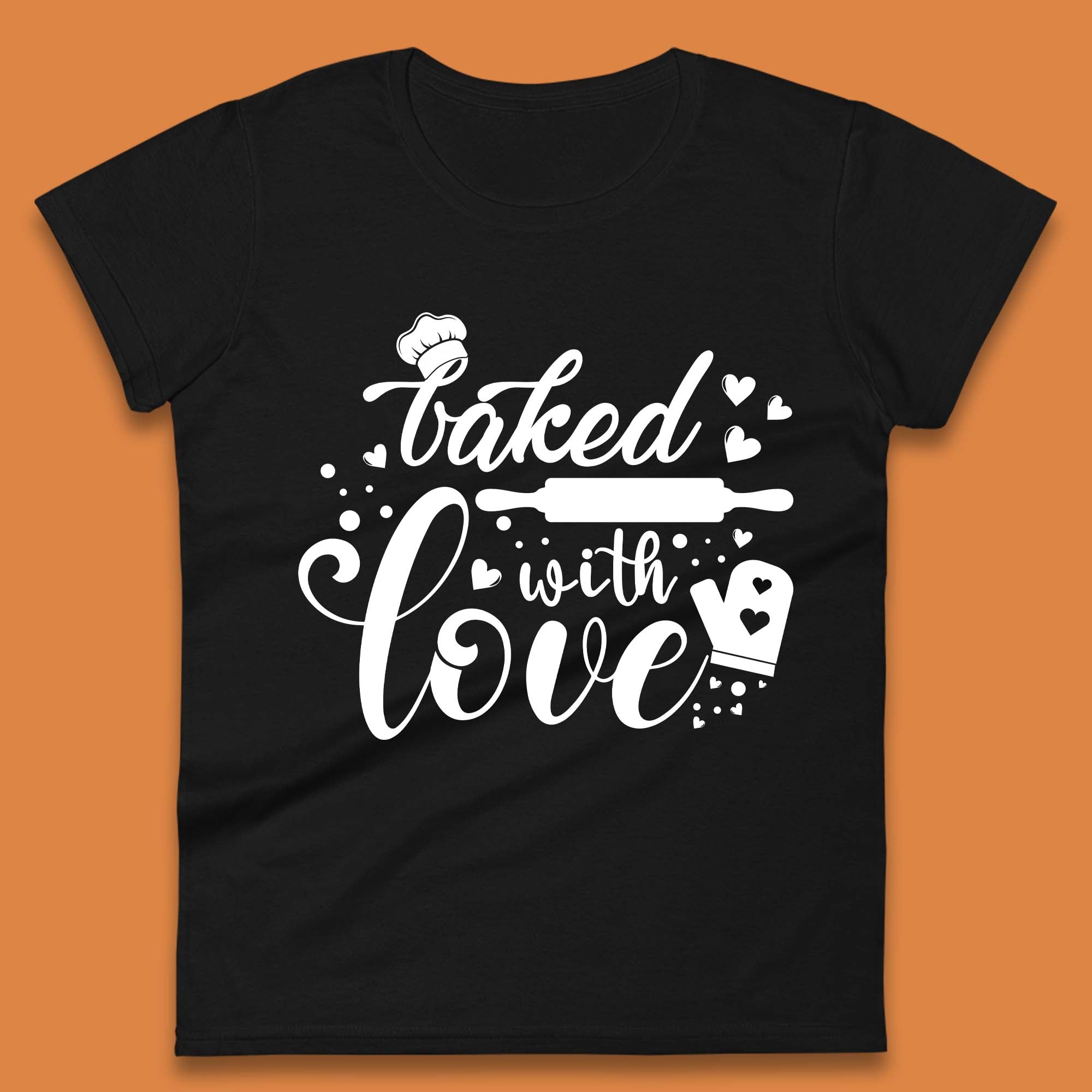 

Baked With Love Womens T-Shirt Mens Tops Tees Unisex XL