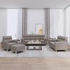 VidaXL Sofa Set with Cushions 4 Pcs, Sofas with Armrests, Furniture Set with Footrest Living Room, 3201567