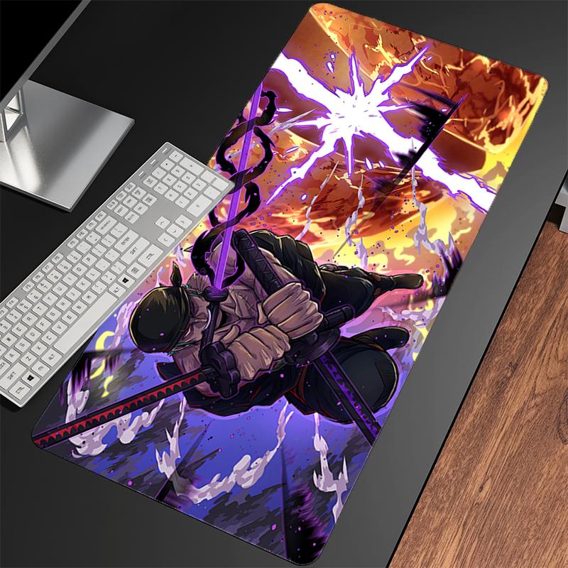 Large Mouse Pad Oone Ppiece Zoro Colorful Anime Table Mat Gamer Home Computer Hd Mousepad Cool Keyboard Pad Gaming Mouse Pad
