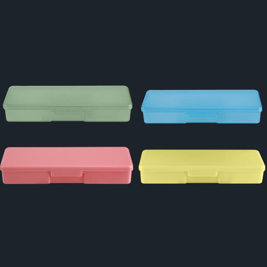 2Pcs Tool Storage Box Large Capacity Buckle Closure Smooth Surface Nail Tool Storage Box Stationery Container Household Supplies