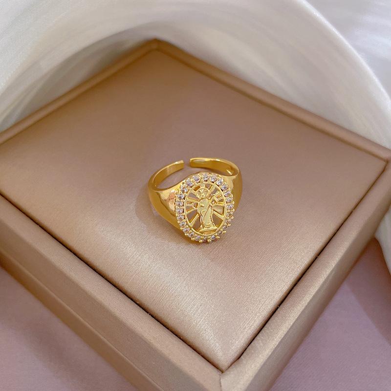 Queen Scythe Inel Deschidere Reglabil Bijuterii de mână Simple Inel Japonez Inel de cuplu