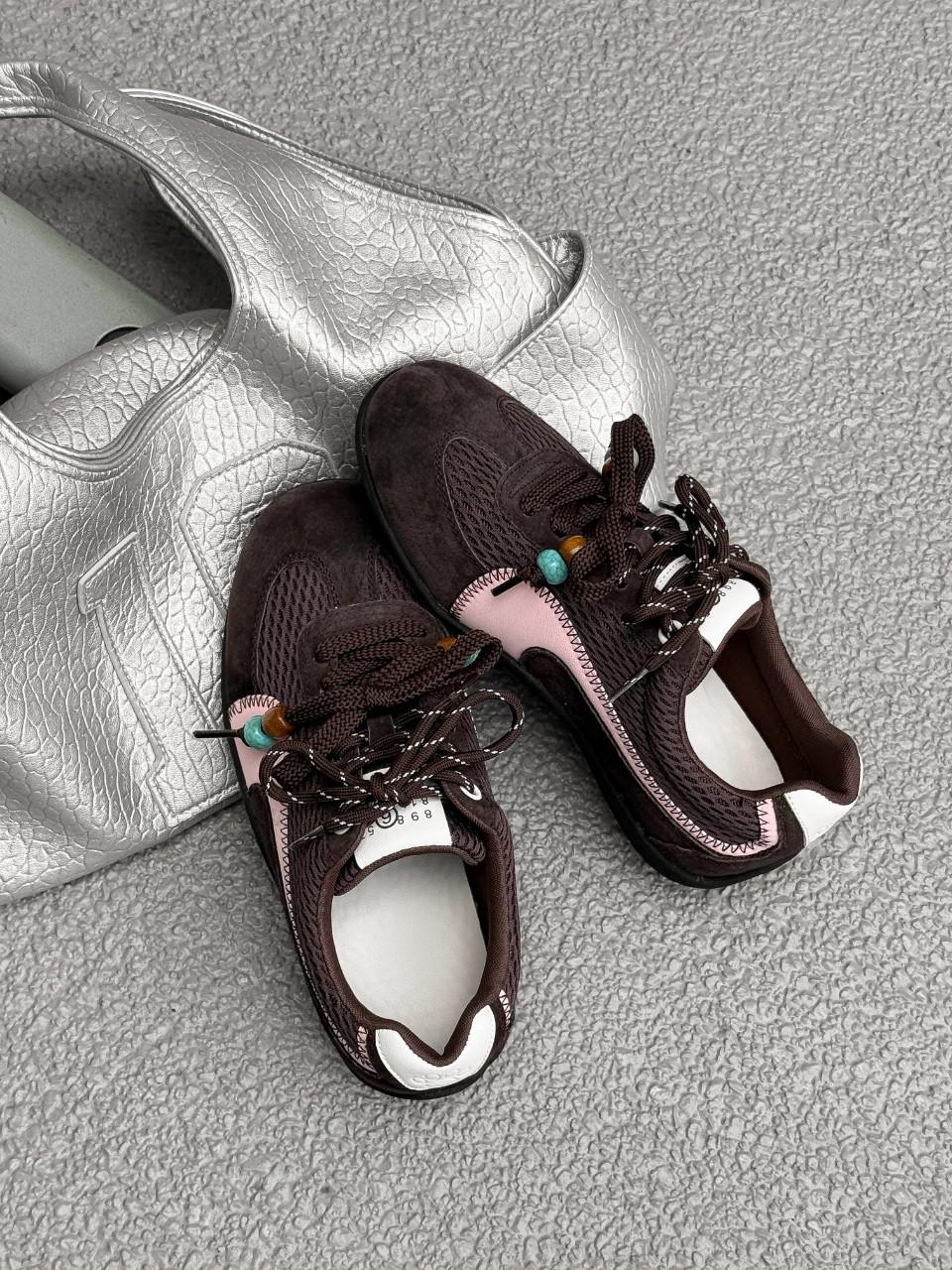 

2025 spring and autumn new retro European and American style light and versatile sports and leisure shoes Forrest Gump shoes leather German training s 39 коричневый