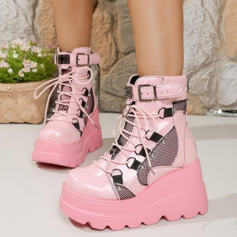 Women's Shoes, Wedge Heel Boots, New Style Shoes, Large-sized Thick-soled Shoes, Women's Boots