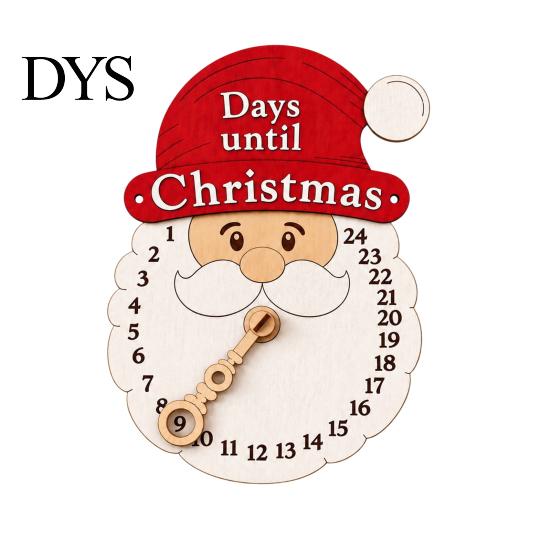 Christmas Party Supplies Advent Calendar Wooden Hanging Sign, 24 Days Welcome Sign with Rope, Countdown Plaque Santa Decorations For Living Room Cafe