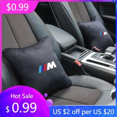 Car Sticker 2025 Hot Car Headrest Neck Support Cushion for M F31 F34 F32 E52 E53 E60 E90 E91 E92 E93 F01 X1 X2 X3 X4 Auto Ac