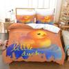 3D Print Yellow Duck Bedding Set Twin Queen King Size Duvet Cover Pillowcase for Boys Girls Adult Home Textile
