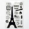 1pc Retro Stamp Transparent Silicone Seal Aircraft Tower Building Clear Stamps Office Supplies Stamps DIY Student Stationery