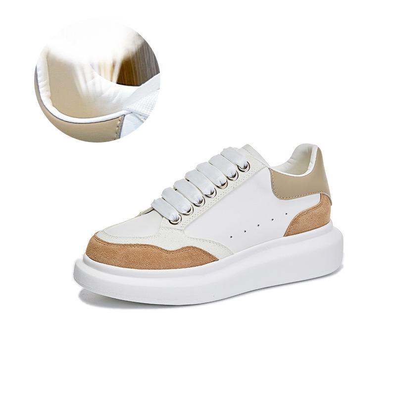 

Туфли из кожи с пенопластовой подошвой белого цвета, весенние туфли на толстой подошве, повседневная женская обувь 40 абрикосовый