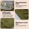 Pure Cotton Adult Diapers Water Resistant Anti-Side Leakage Reusable Underpants Skin-Friendly High Absorption