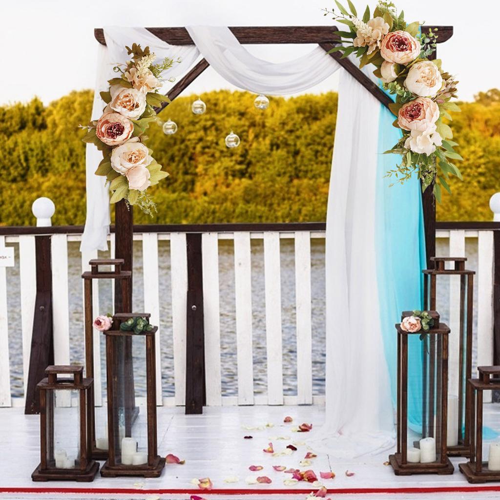 Künstliche Blumen Girlanden Simulation Seidenblumen Pfingstrose Kranz Wandbehang Stuhllehne Dekorative Blumen für Hochzeit