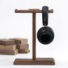 Walnut Wood Headphone Stand with Anti-slip Groove,Universal Desk Holder for Over-ear Gaming Headset,Earbuds Storage Display Rack