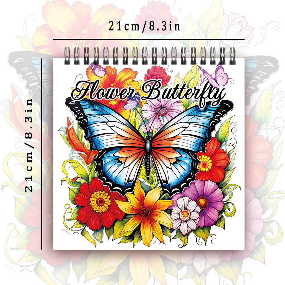 

Книга-раскраска для взрослых - 30 листов Женская спиральная раскраска, 8,3x 8,3 дюйма, книга для рисования, подарок на день рождения, подарок для праздничной вечеринки красный