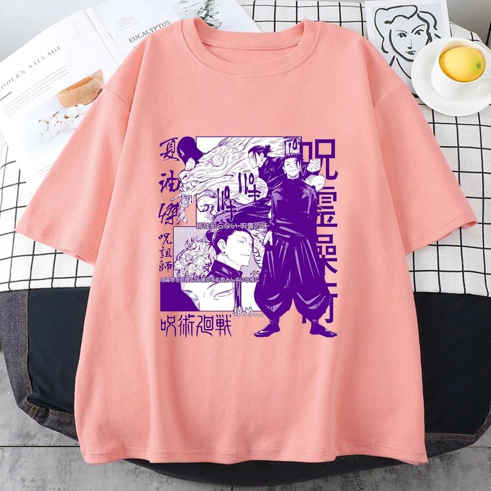 Hot Anime New Cool Geto Suguru Printed T-Shirt Tops Men Women Casual Outdoor Street Round Neck Short Sleeve Shirt Anime T-Shirt