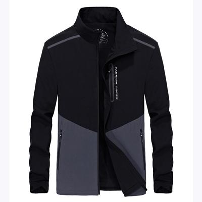 Neue modische Herren-Jacke mit Stehkragen, lässig, schnelltrocknend, koreanischer Stil, Kontrastfarbe