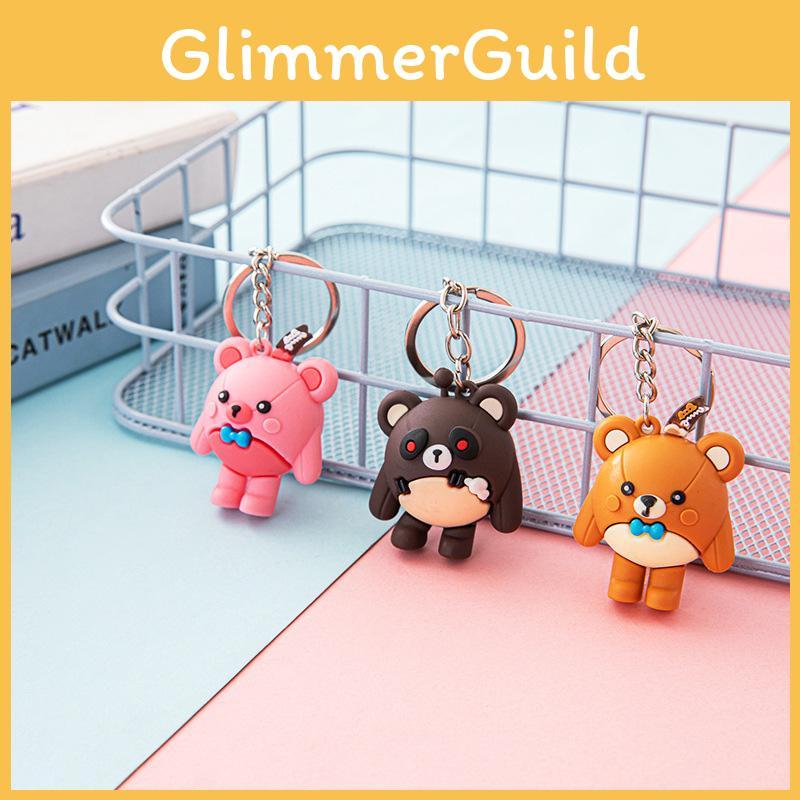 Cute Egg Party 3d Teddy Bear Keychain For Students And Backpacks