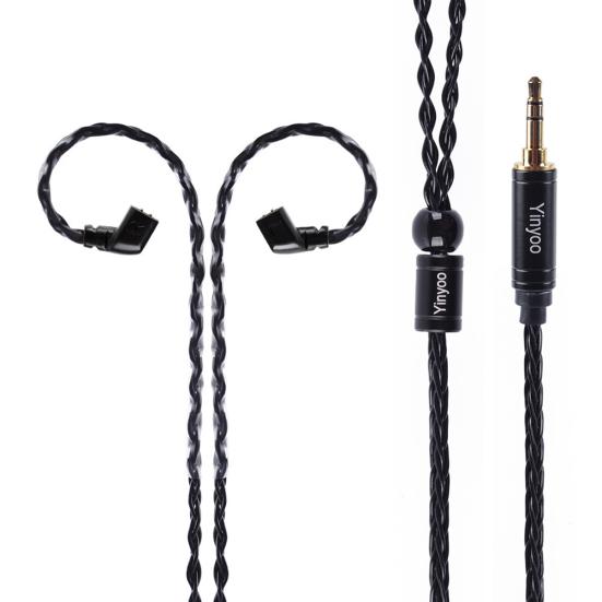Yinyoo MMCX/2Pin/QDC 8 Core Silver Plated Copper Wire Earphone Upgraded Cable