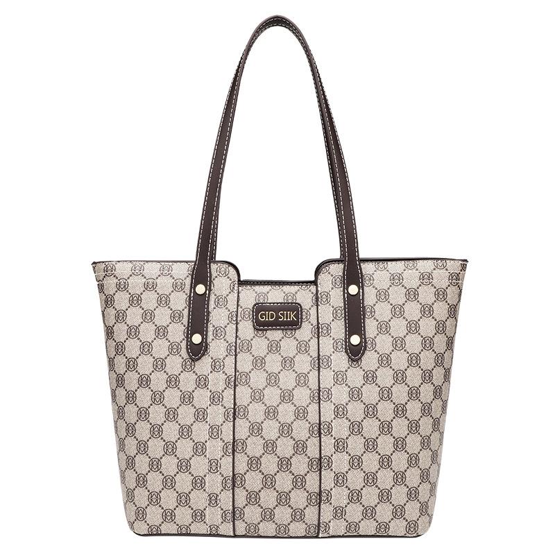 Printed European and American Light Luxury New Retro Printed Large Capacity Hand Held Bag Shoulder Bag Underarm Mother Bag