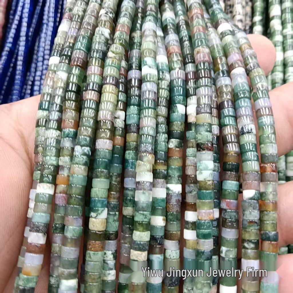 2x4mm Natural Agate Stone Separator Beads for DIY Jewelry Making - Loose Semi-Finished Accessories In Stock