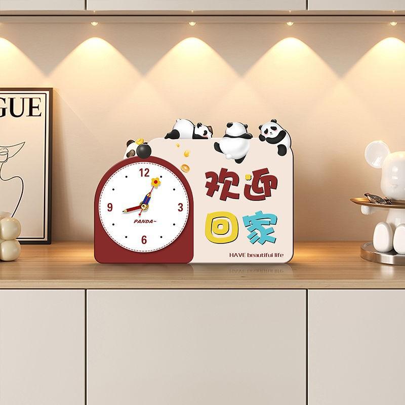 Welcome Home. Cream-style Clock Decoration, Entrance Hall, Living Room, TV Cabinet, Creative Accessories, Clock Maker