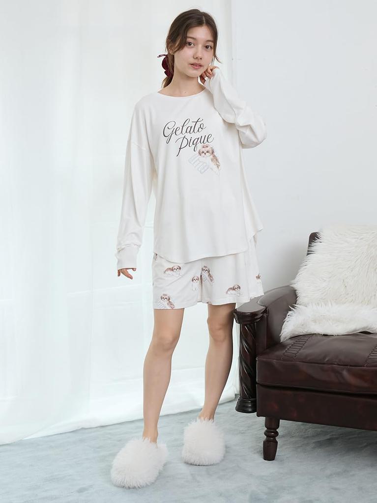 Gelato Pique Shih Tzu Long PWCT254256OWHTF One-Point T-Shirt