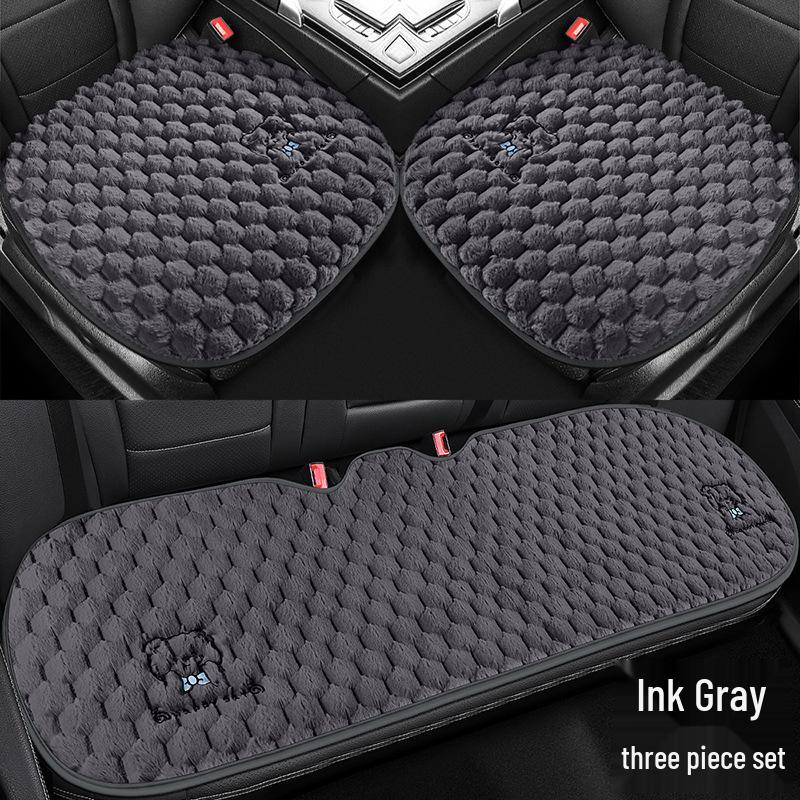 Universal Plush Fleece Car Seat Cushion: Thick, Cozy, and Cute for Autumn and Winter