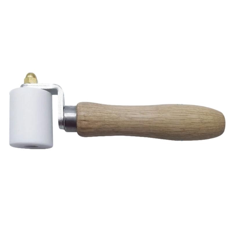 Wood Handle Wallpaper Roller Flat Pressure Roller Smoothing Tool Nonslip Edge Seam Roller Decorating Tool Width 40/28mm