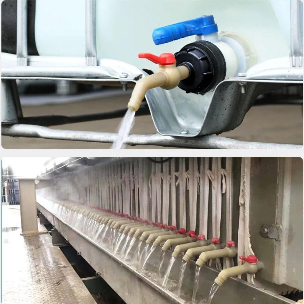 S60x6 Coarse Thread IBC Water Tank Adapter Durable 1/2'' 3/4'' 1" Irrigation Connector Valve Hose Faucet Connector Quick Connect