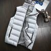 Herren Winter Stehkragen Warme ärmellose Jacke Ultraleichte weiße Freizeitweste Herrenweste Große Größe M-5XL