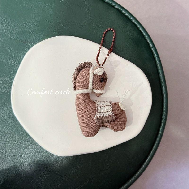 Year Of The Horse  Year Festive Doll Ornament Chinese Style Pony Zodiac Ornament Schoolbag Pendant Keychain