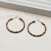Exquisite Retro Leopard Print Hoop Earrings: 925 Silver Needle High-End Autumn/Winter Fashion